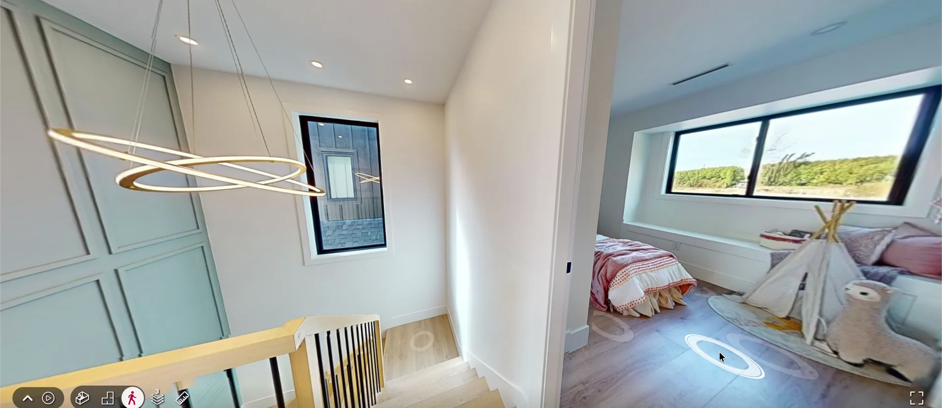 A frame from a real Matterport walkthrough of a client property.